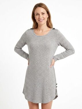 Simply Noelle women Tunic long Sleeve Gray color Small